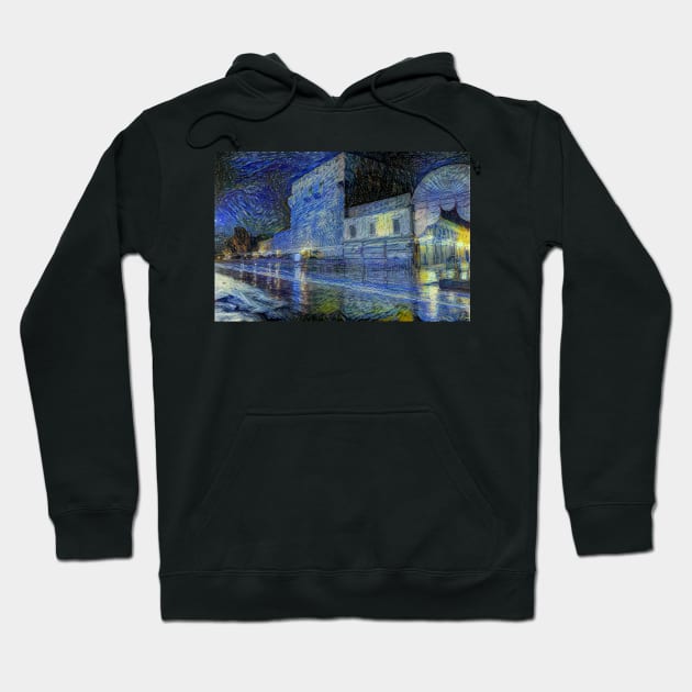 Damascus Castle in Starrynight Style Hoodie by Homsalgia